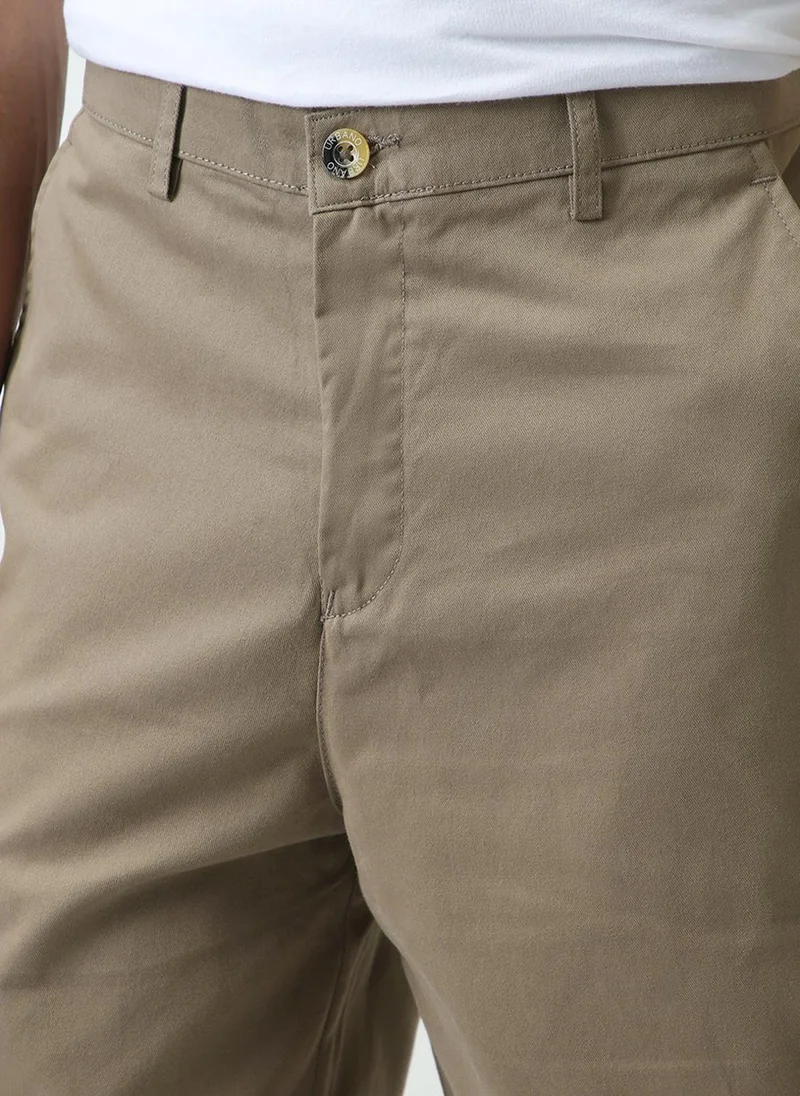 Urbano Fashion  Urbano Fashion Men's Grey Loose Baggy Fit Solid Chino Trousers Non-Stretchable for Men | Best Price UAE